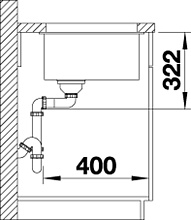 BLANCO SUBLINE 700-U Level PuraDur InFino Gray Classic мойка серый