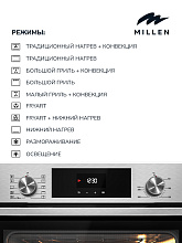 MILLEN MEO 6004 IX духовой шкаф нержавеющая сталь