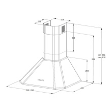 KORTING KHC 6839 IX вытяжка античный белый