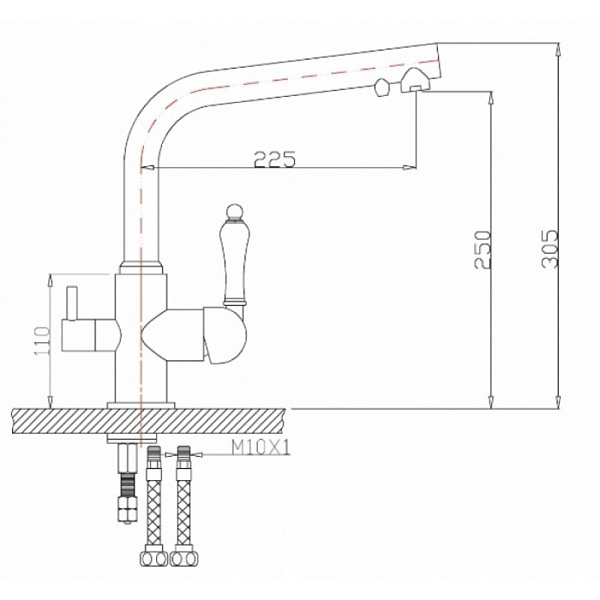 ZORG ZR 313 YF-33 NICKEL смеситель никель