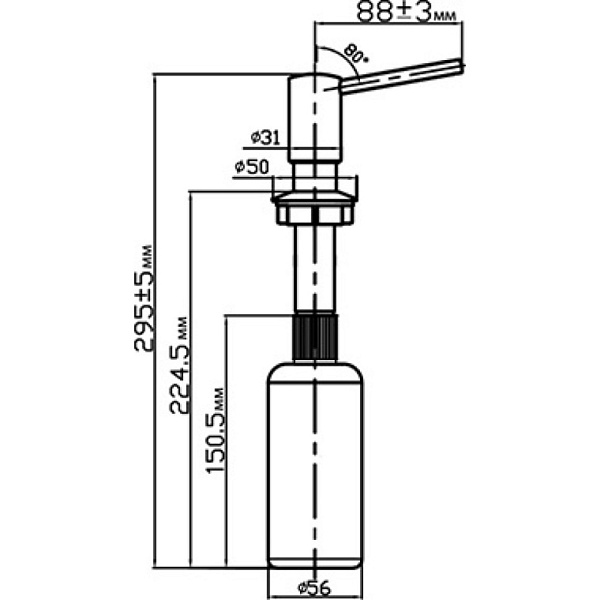 OMOIKIRI OM-02-PVD-GM дозатор черный