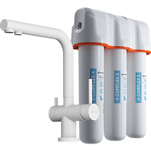 OMOIKIRI NAGANO-WH-P + PURE DROP LITE смеситель + фильтр белый