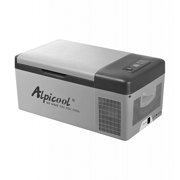 ALPICOOL C15 (12/24/220-адаптер) автохолодильник нержавеющая сталь