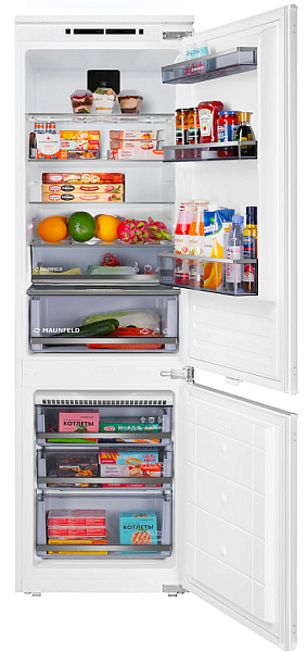 MAUNFELD MBF177NFFWGR Inverter холодильник белый