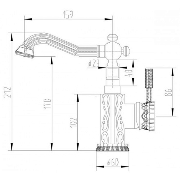 ZORG A 114U-BR смеситель бронза