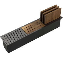 OMOIKIRI FK-01-WOOD вставка-держатель для ножей нержавеющая сталь