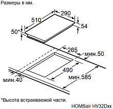 HOMSAIR HV32DBK варочная панель черный