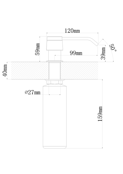 FLORENTINA РОНДО FL дозатор серый шелк
