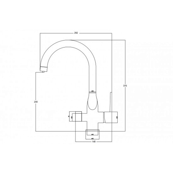 ZORG SH 910 Black CR смеситель черный металл/хром