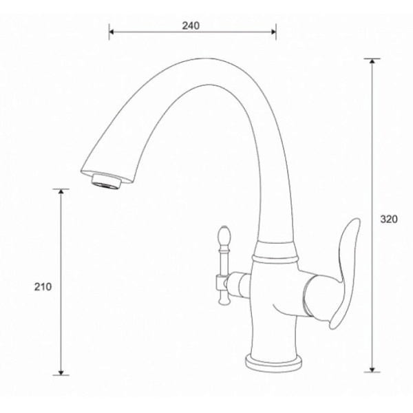 ZORG ZR 340 YF Br смеситель бронза