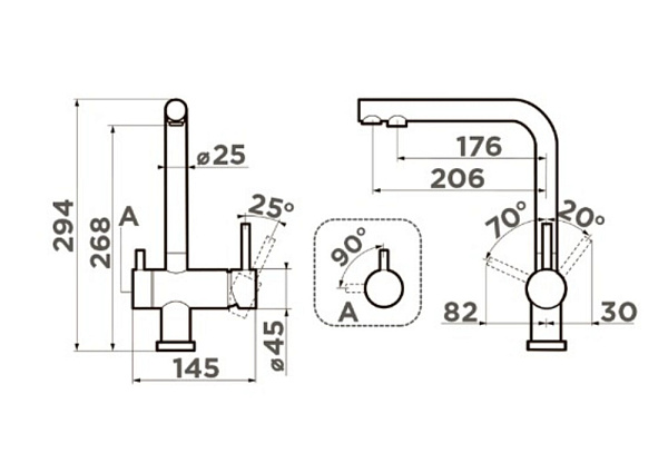 OMOIKIRI NAGANO-P-WH смеситель белый