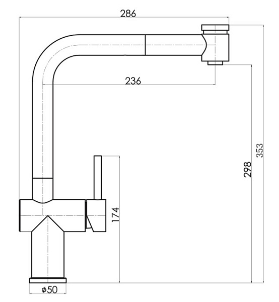 FLORENTINA ПАЛЕРМО смеситель черный