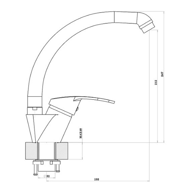 FLORENTINA МИРА FL смеситель шампань