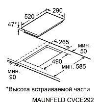 MAUNFELD CVCE292BK варочная панель черный