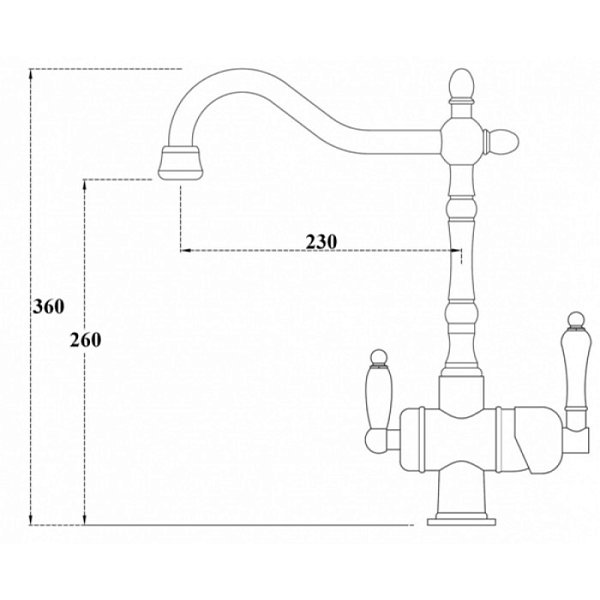 ZORG ZR 326 YF Nickel смеситель никель