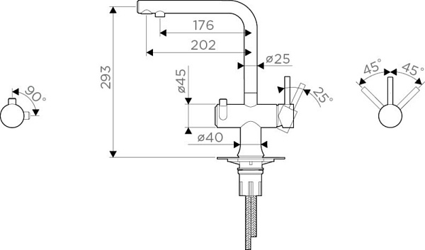 OMOIKIRI HOTARU CH-BE смеситель нержавеющая сталь
