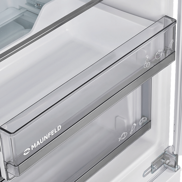 MAUNFELD MBF177NFWHGR Inverter холодильник белый