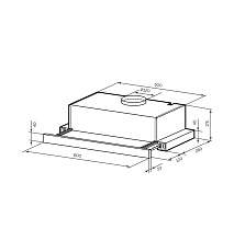 LEX HONVER 600 INOX вытяжка нержавеющая сталь