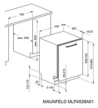 MAUNFELD MLP4529A01 посудомоечная машина нержавеющая сталь