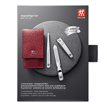 ZWILLING INOX маникюрный набор 3 пр. красный