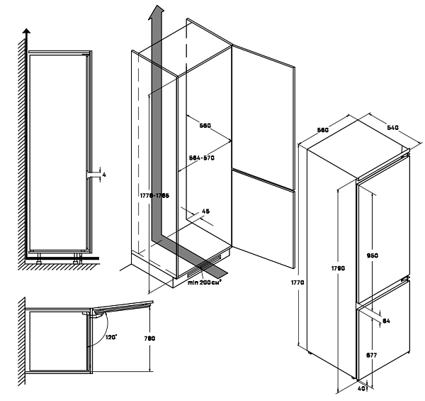 VARD VIC177NI холодильник белый