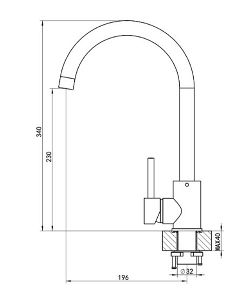 FLORENTINA ЮНА FL смеситель мокко