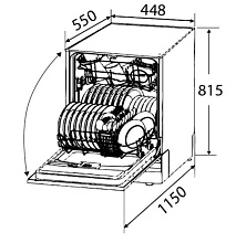 ZIGMUND & SHTAIN DW 129.4509 X посудомоечная машина нержавеющая сталь