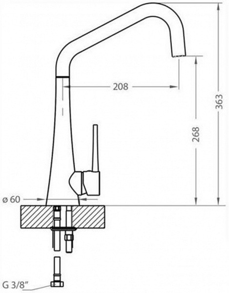 ALVEUS EDEN CHR смеситель хром 1088772