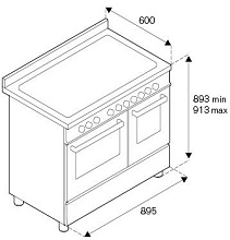 BERTAZZONI PRO96L2EXT2 варочный центр нержавеющая сталь
