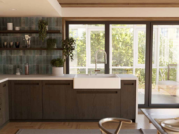 OMOIKIRI KANTO-2 Plus-SB BN-WH смеситель нержавеющая сталь