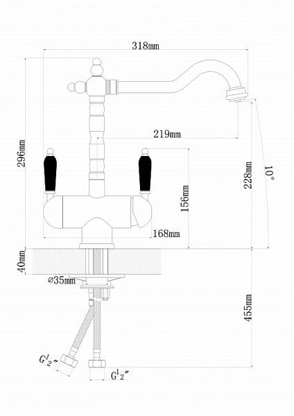 FLORENTINA АРИЯ FL смеситель жасмин