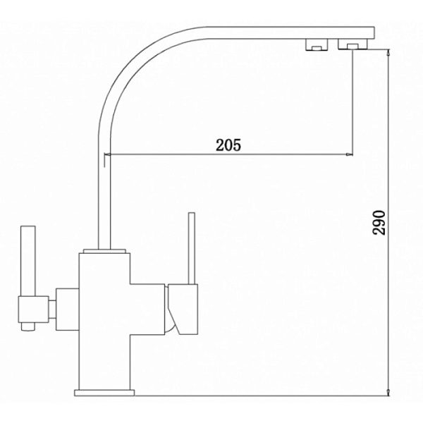ZORG ZR 332 YF  смеситель черный металл