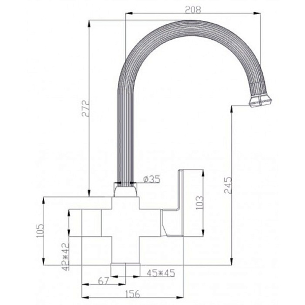 ZORG A 52 KF-BR смеситель бронза