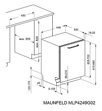 MAUNFELD MLP4249G02 посудомоечная машина нержавеющая сталь