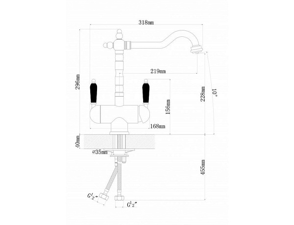 FLORENTINA АРИЯ FL смеситель коричневый