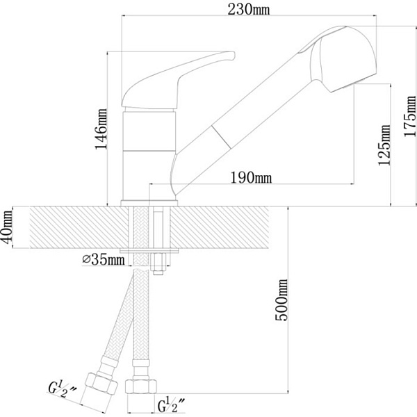 DR. GANS СОНАТА смеситель черный