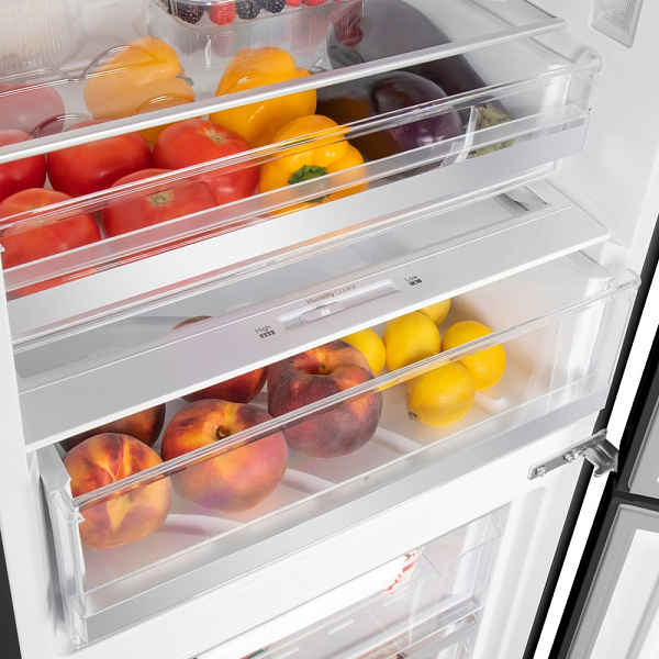 MAUNFELD MFF200NFB Inverter холодильник черный