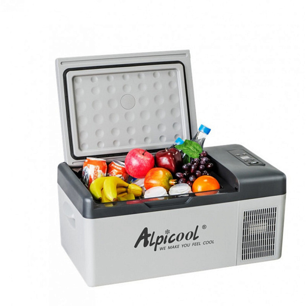 ALPICOOL C15 (12/24/220-адаптер) автохолодильник нержавеющая сталь