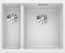BLANCO SUBLINE 340/160-U SILGRANIT PuraDur White Premium мойка белый