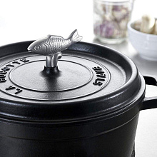 STAUB 40509-348 ручка для кокотов "Рыба" серебристый