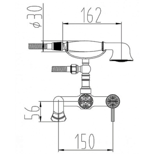 ZORG A 200W-SL смеситель нержавеющая сталь