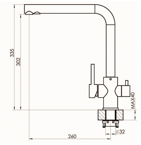 FLORENTINA АЛЬДО FL смеситель серый