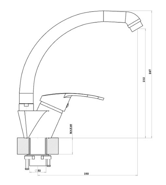 FLORENTINA МИРА FL смеситель мокко