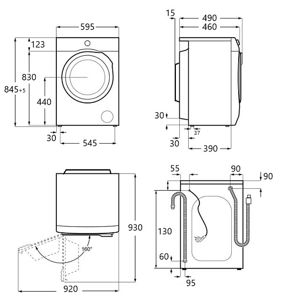 MAUNFELD MFWM148WH01 стиральная машина белый