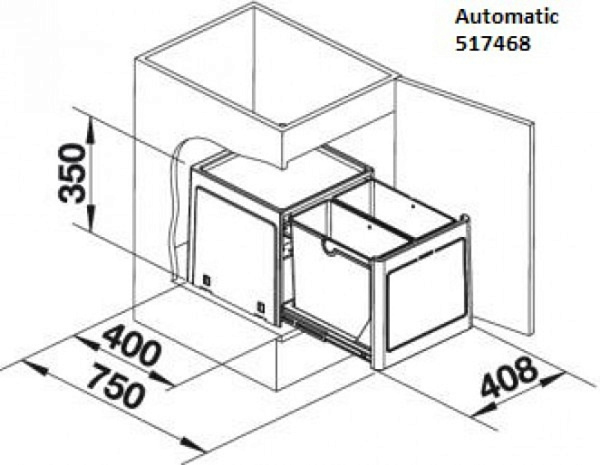 BLANCO BOTTON Pro 45 Automatic мусорная система серый