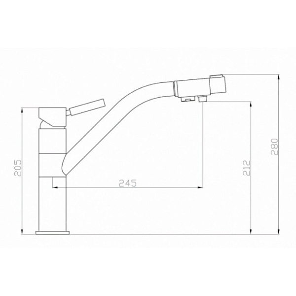 ZORG ZR 401 KF NICKEL смеситель для кухни никель