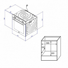 KORTING OKB 4701 CNRN духовой шкаф черный