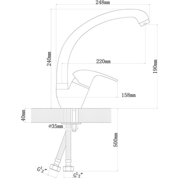 DR. GANS РОНДО смеситель черный