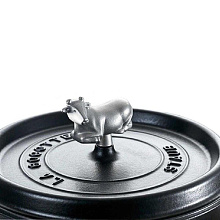 STAUB 40511-486 ручка для кокотов "Корова" серебристый