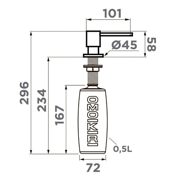OMOIKIRI OM-03-BL дозатор черный